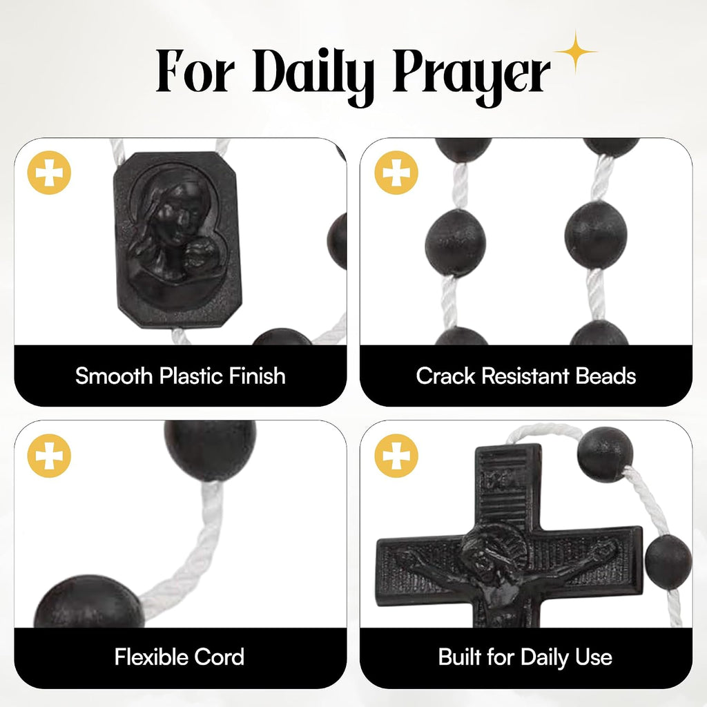 rosarymart catholic rosary beads for prayer – violet, side view