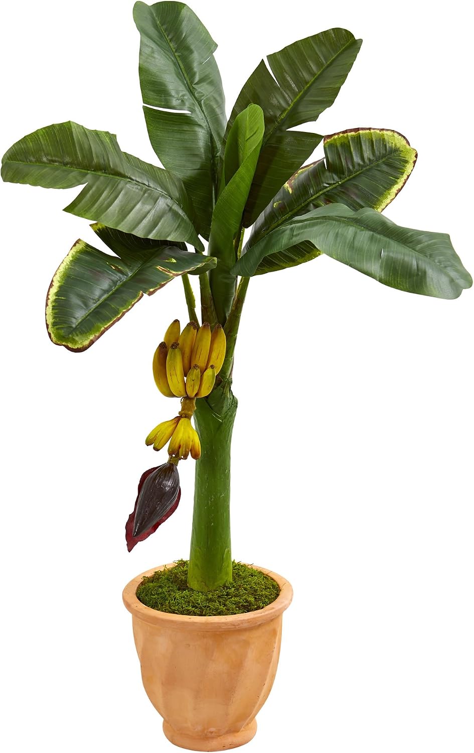 Nearly Natural 3ft. Banana Artificial Tree in Terracotta Planter
