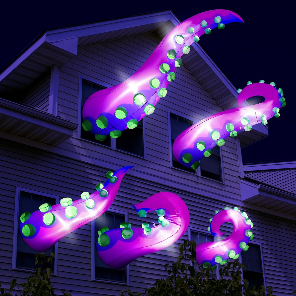 Libima 5 Pcs 5 ft Halloween Inflatable Lighted Giant Octopus Tentacle