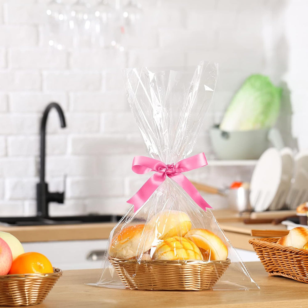 Blulu 12 Pcs Small Gift Baskets Empty Oval Christmas Gift Baskets Bulk