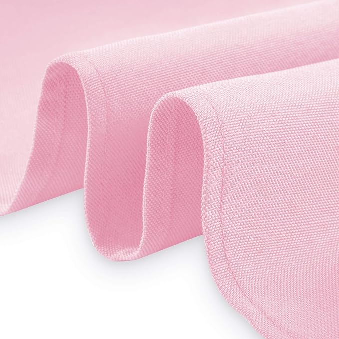 Lann's Linens - 10 Premium 90" x 156" Tablecloths for Wedding/Banquet/Restaurant - Rectangular Polyester Fabric Table Cloths - Pink (10 Pack)