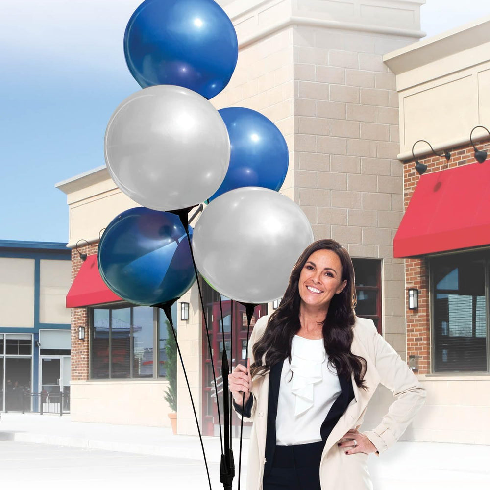 Reusable Outdoor Balloon Clusters - Helium Free, All-Weather, Durable, Plasti...