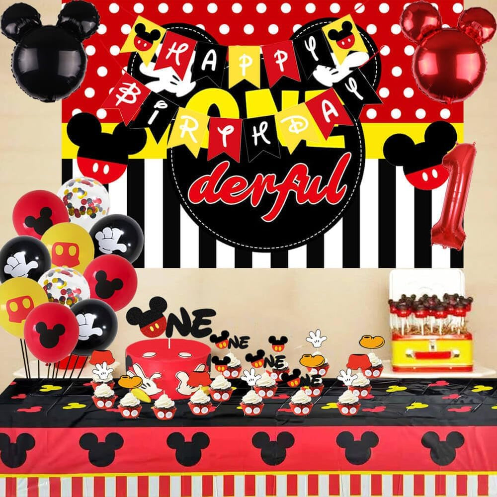 215 Pcs Red 1st Birthday Party Decorations, Boys Onederful Balloons Arch Garl...