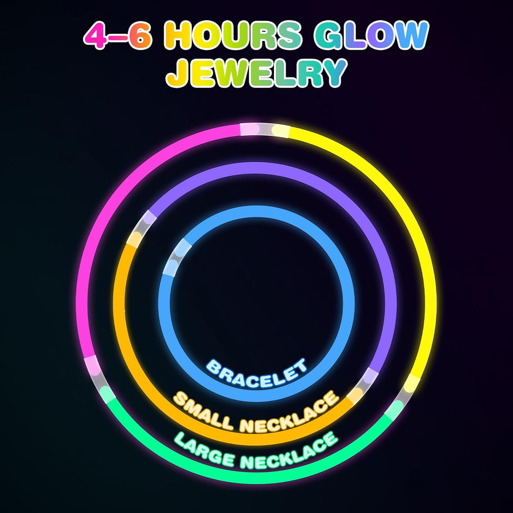 800 Pcs 8 inch Ultra Bright Glow Sticks Bulk Party Favors Pack,Christmas,East...