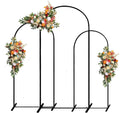 Metal Wedding Arch Backdrop Stand,3-Piece Arch Backdrop Stand for Wedding Ceremony Bridal Party Birthday Party Balloon Arch Decoration(Black)
