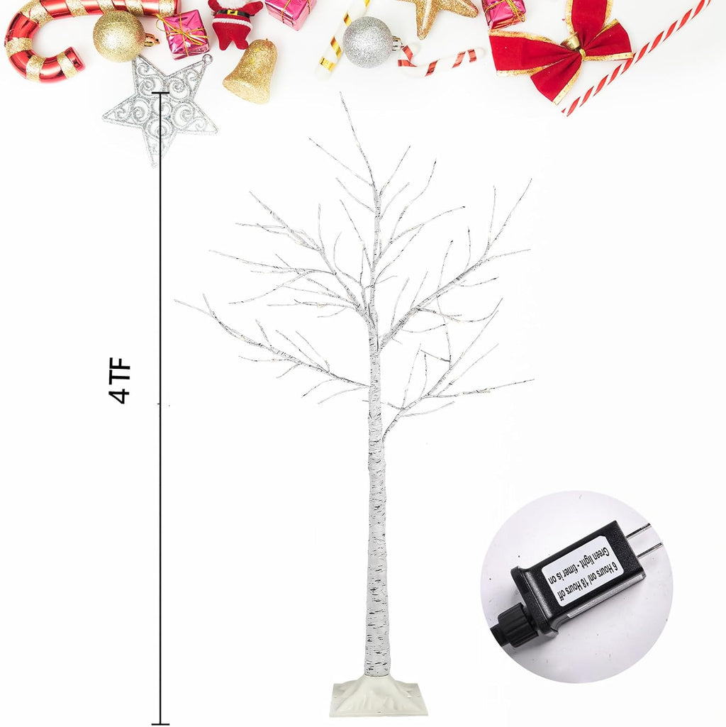 4ft lighted birch trees, 192 led twinkling trees shown in use