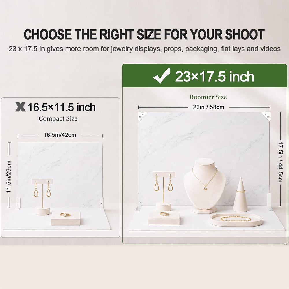 Photo Backdrop for Product Photography, 23 x 17.5 in Tabletop Kit