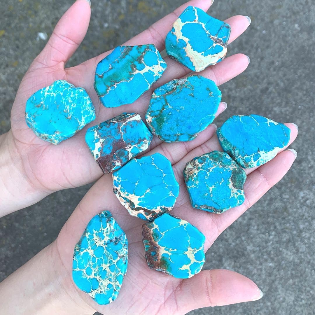 adabele natural grade a turquoise blue impression aqua shown in use