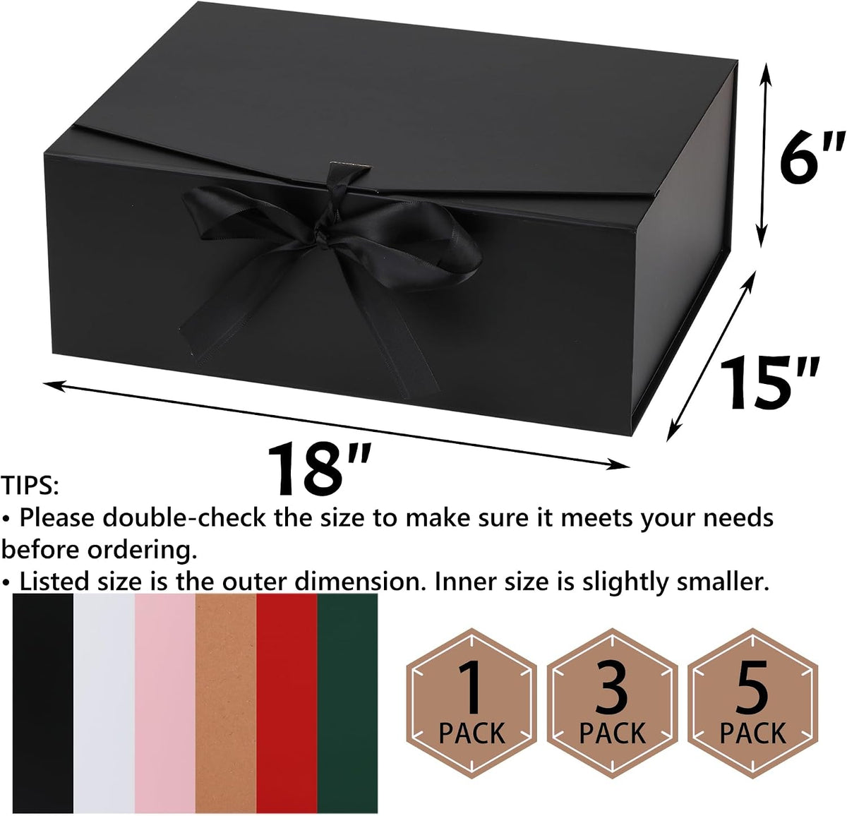 stobocter gift box,18x15x6 gift boxes with lids for, close-up detail