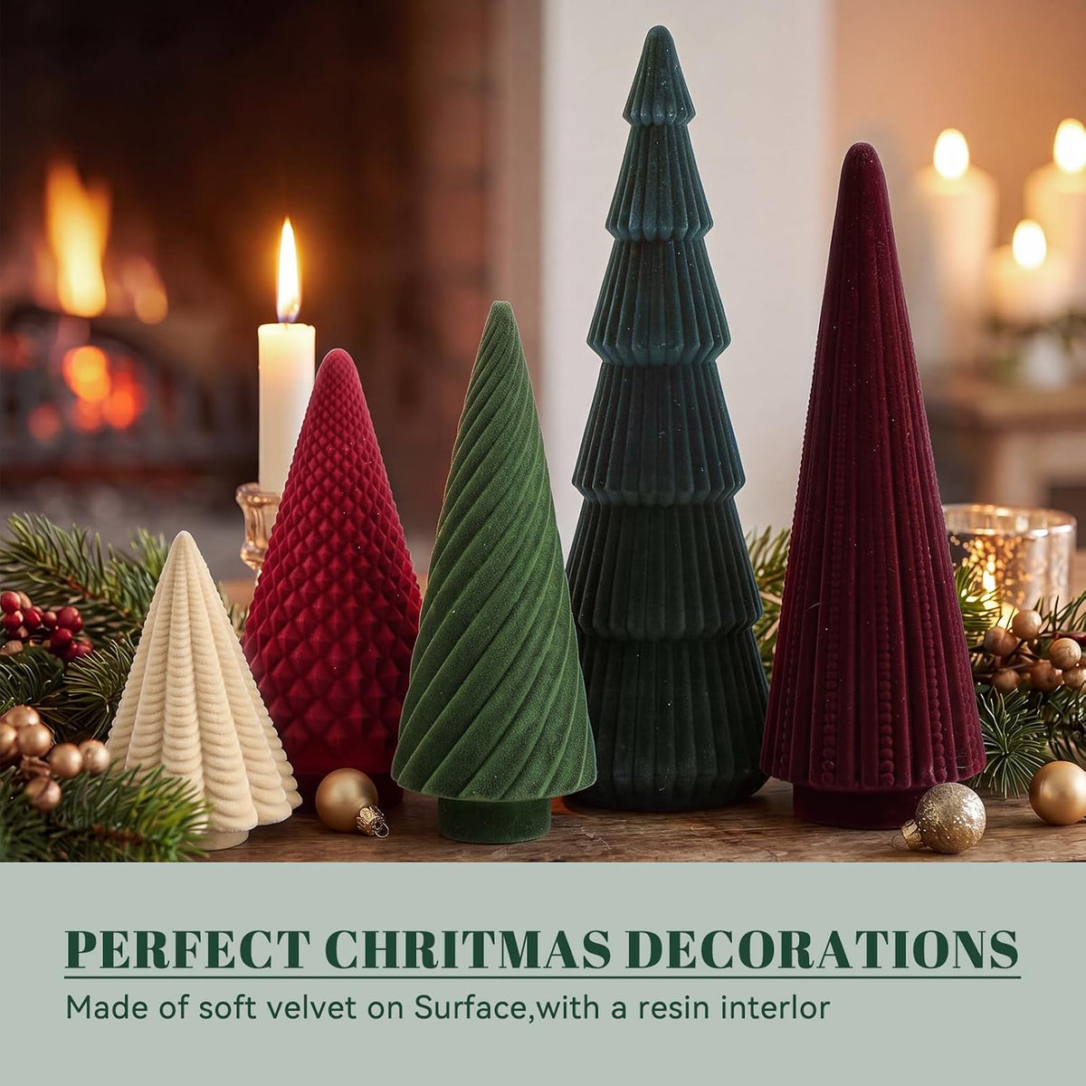 weysat red green white 5 pcs neutral christmas shown in use
