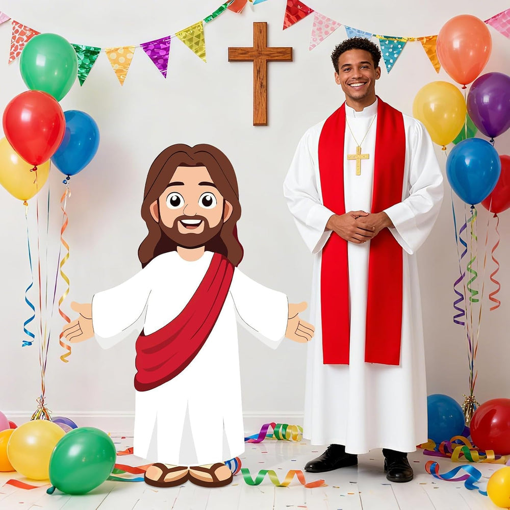 4 Ft Christ Jesus Cutout Stand Up Christmas Party Decor