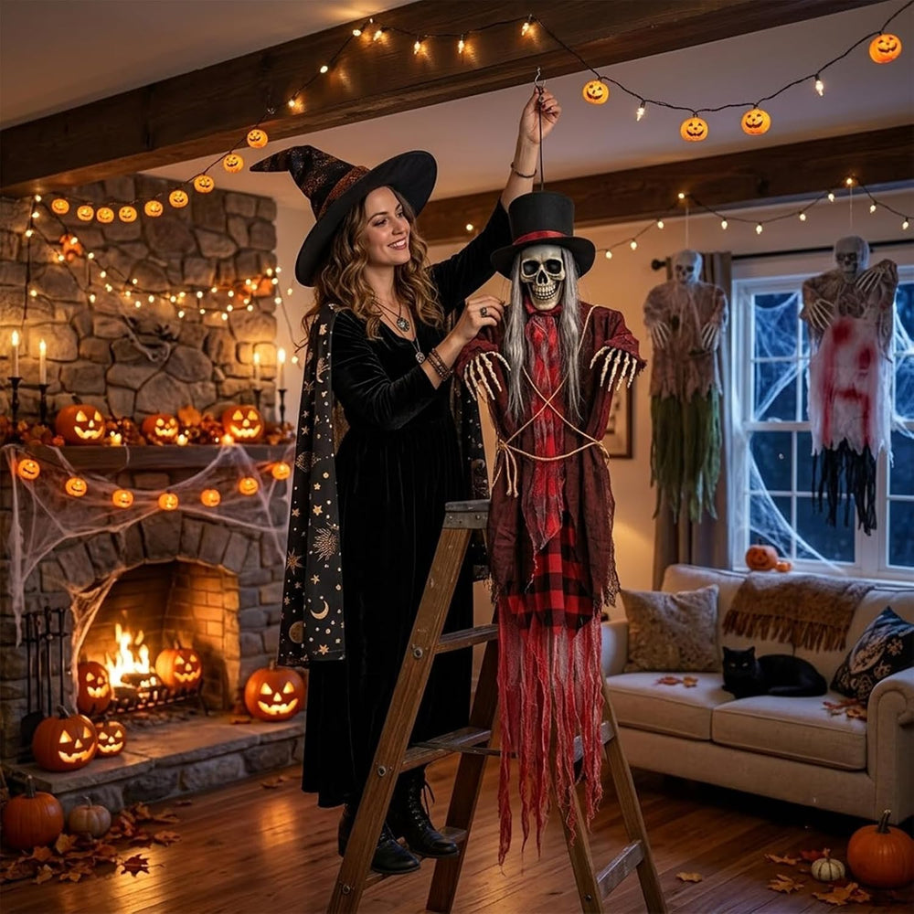 3 Pack Halloween Hanging Skeleton Decorations Outdoor Indoor Porch Tree