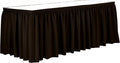 Ultimate Textile Pleat Polyester Fabric Table Skirt - Machine Washable Flame Resistant with Clips for Events, Weddings & Trade Shows, Cut & Sewn in Paterson, NJ - Chocolate, 7' Shirred Pleat