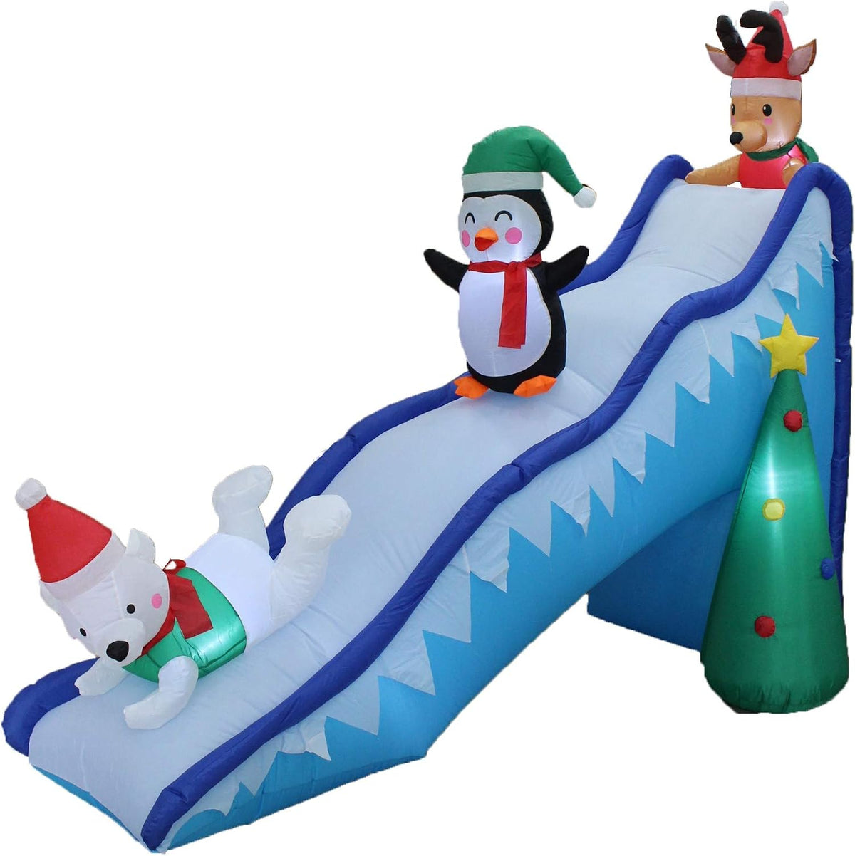 9 FT Long Christmas Inflatable Penguin Reindeer Polar Bear