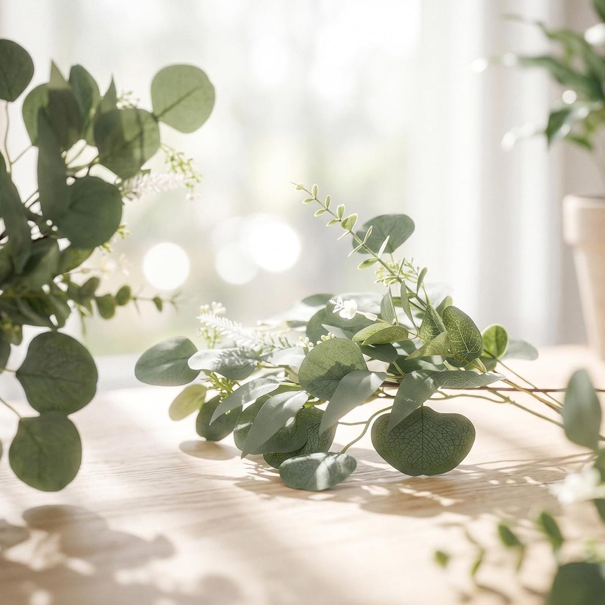 Rowfad 135 Pcs Artificial Eucalyptus Stems, Mixed Greenery Stems for Decor