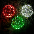 3 Pack Christmas Light Balls Outdoor, Foldable Hanging Holiday Decor