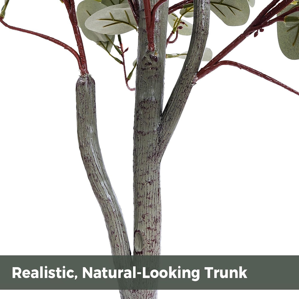 6FT Artificial Eucalyptus Tree, Faux Eucalyptus Trees with Woven Basket