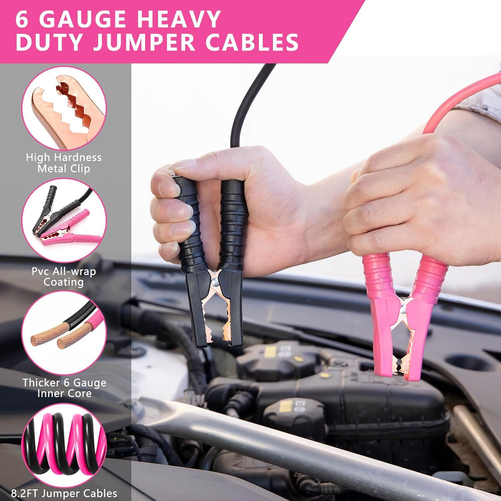 Car Emergency Kit with Portable Air Compressor - Roadside Assistance Emergenc...