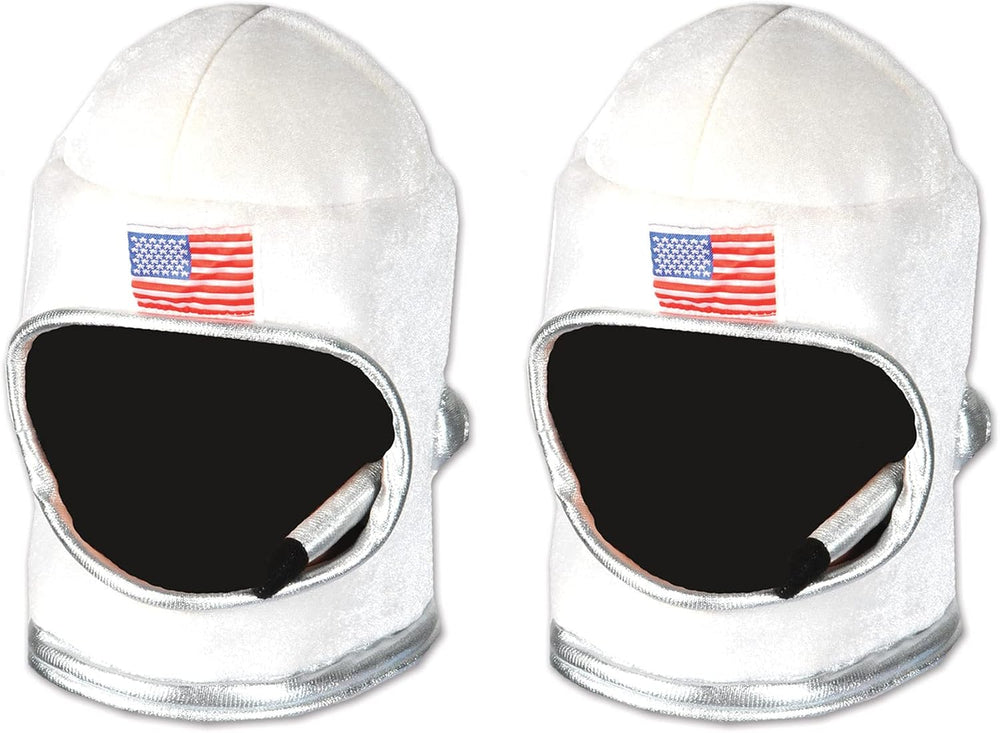 Beistle Unisex Plush Astronaut Helmet – Silver & White Headwear, Space Th...