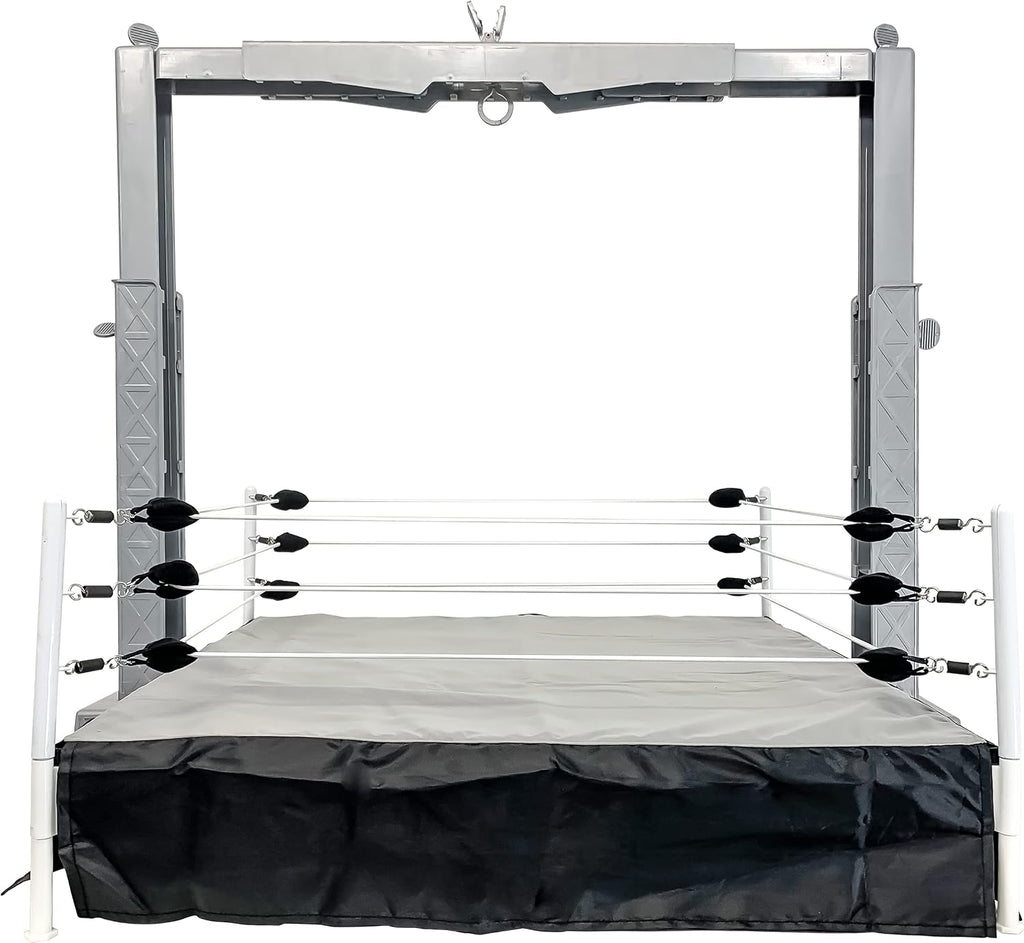 grab the gear adjustable playset for wrestling action shown in use