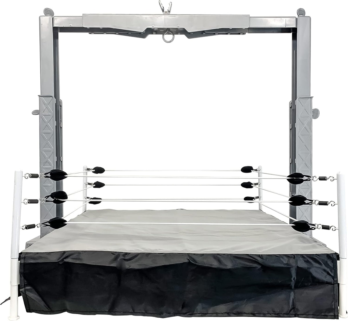 grab the gear adjustable playset for wrestling action shown in use
