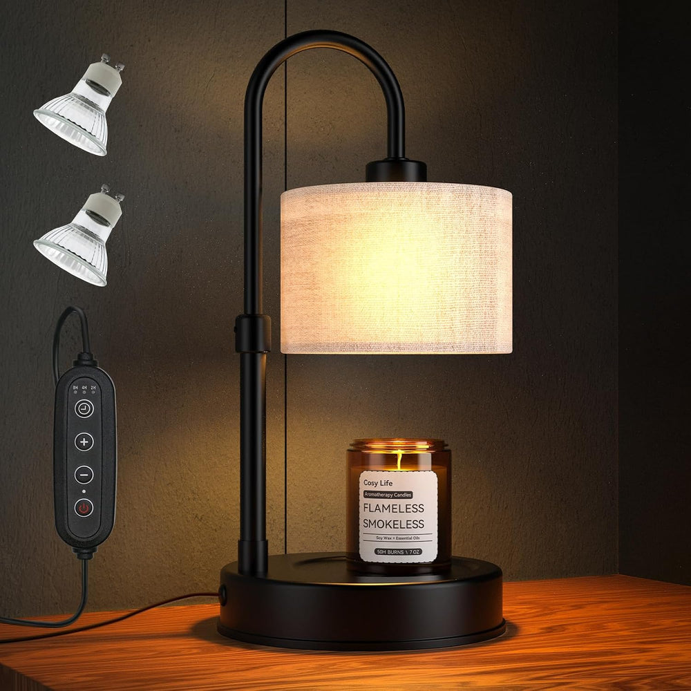 Dimmable Candle Warmer Lamp with Remote Control & Timer