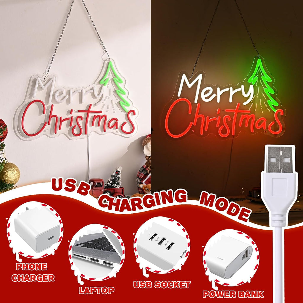 framics merry christmas neon sign for wall decor-10, package contents