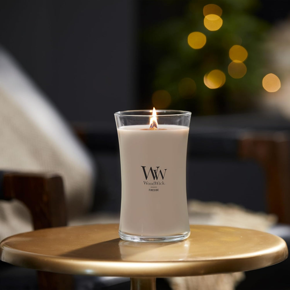 WoodWick Fireside Scented Candle, Crackling Wick, 21.5oz
