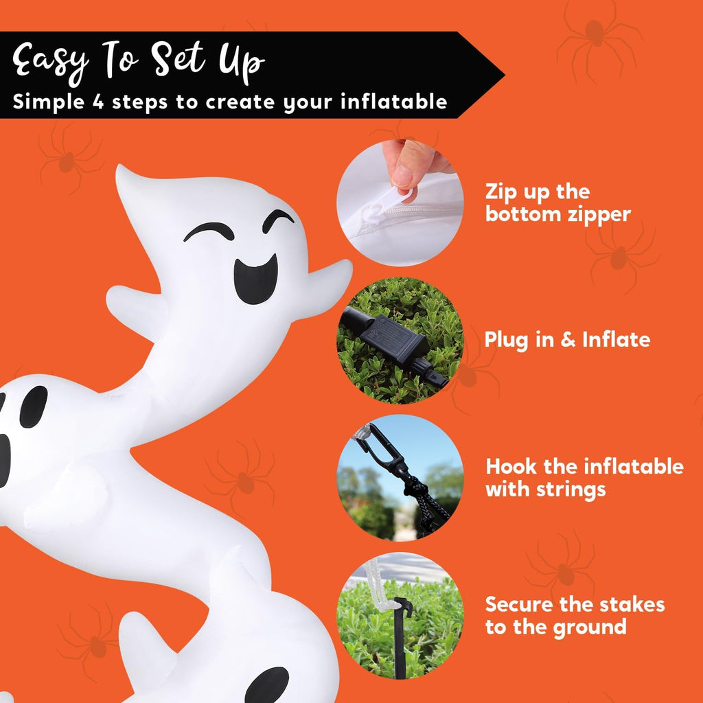 joyin 8ft tall halloween inflatables outdoor decorations, inflatable, front angle view