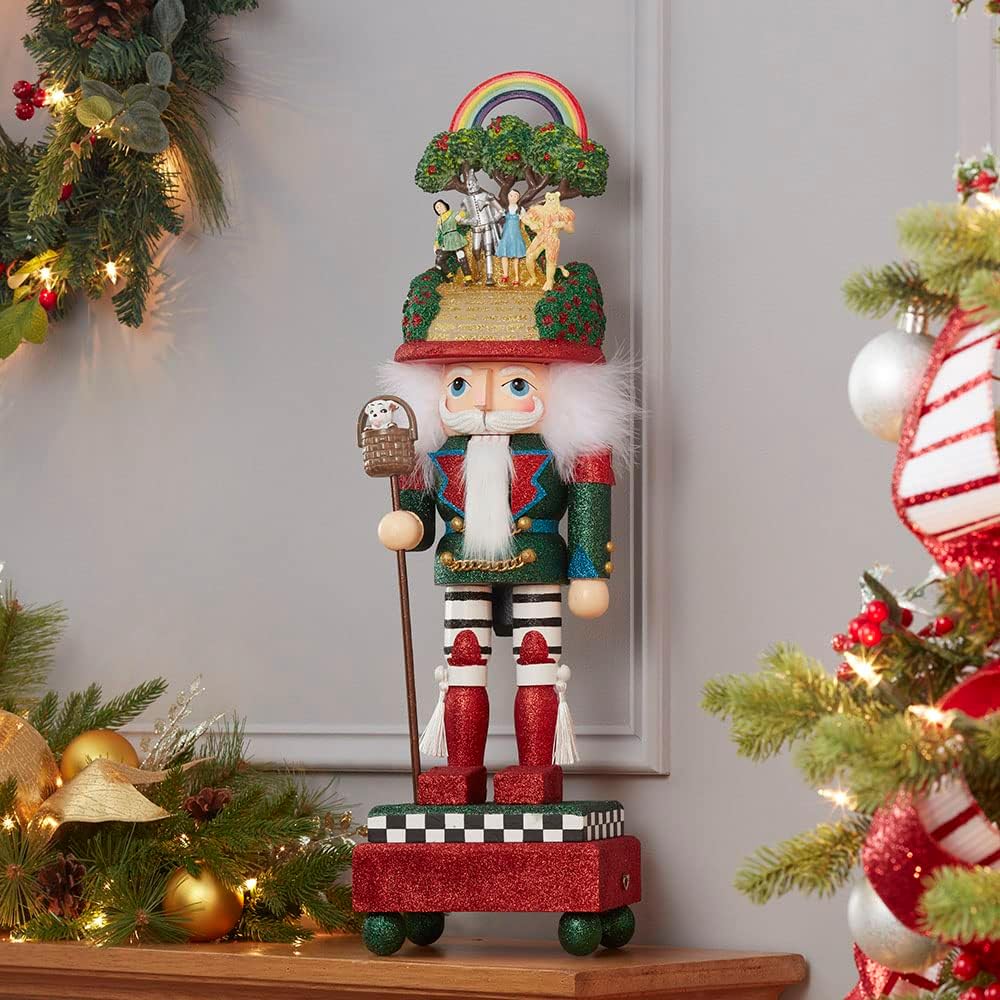 kurt adler oz6191s nutcracker, multi-color, 20-inches tall shown in use