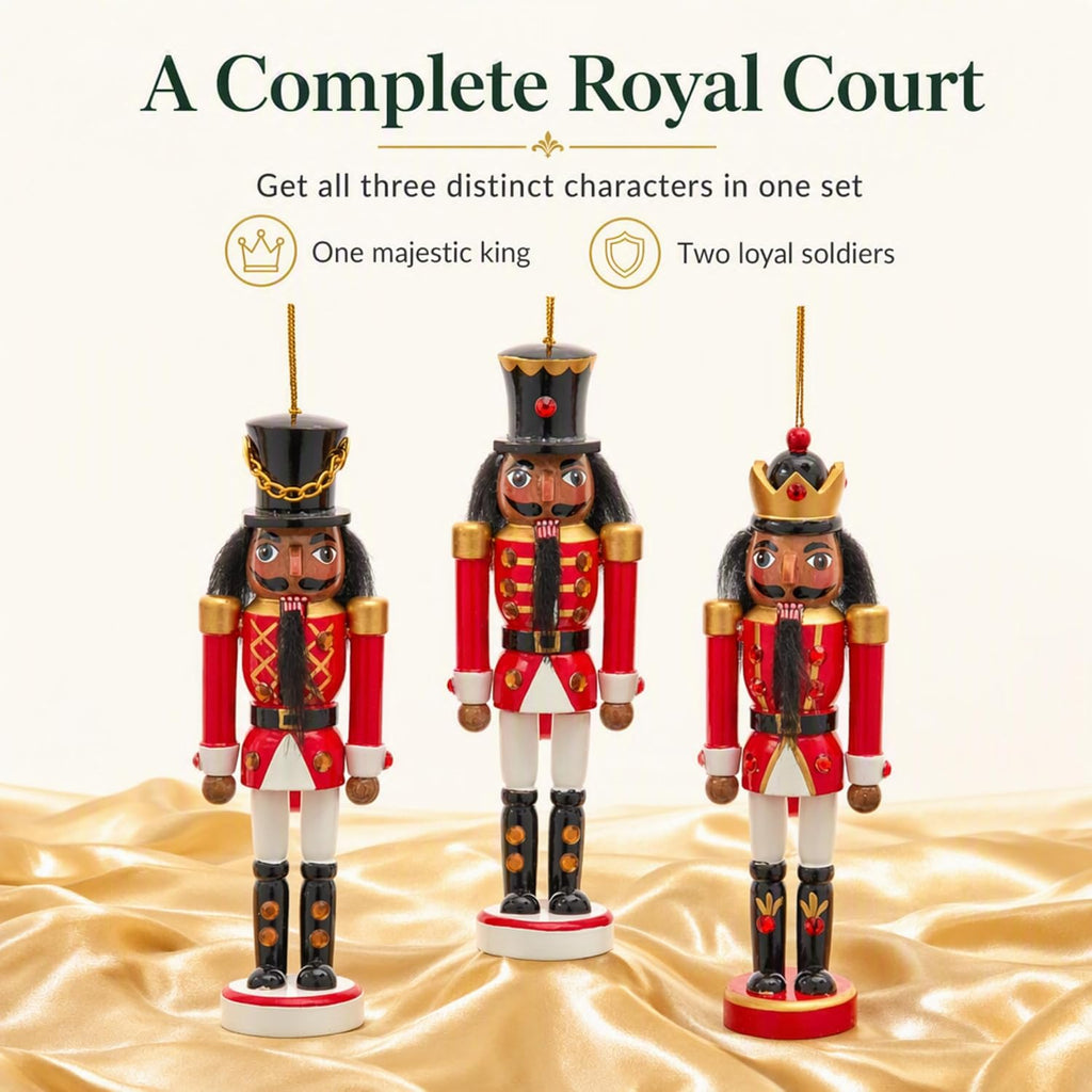 the bridge collection african american nutcracker ornaments, side view