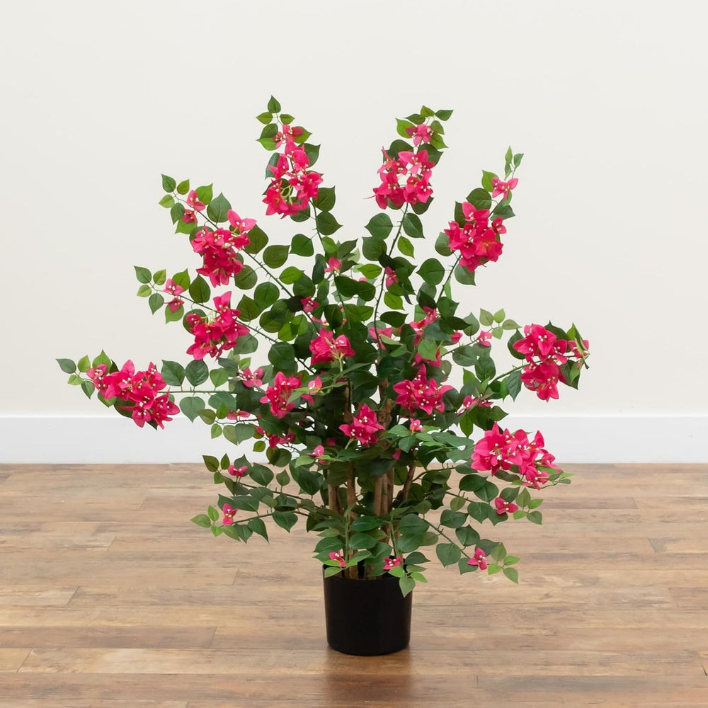 Nearly Natural 42 in Artificial Bougainvillea Tree with Pink Blooms