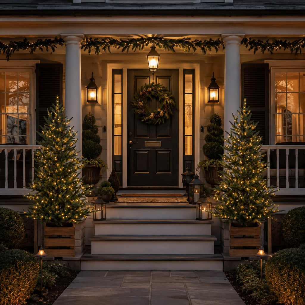 collective home 2 pack pre-lit 4 ft christmas showing dimensions