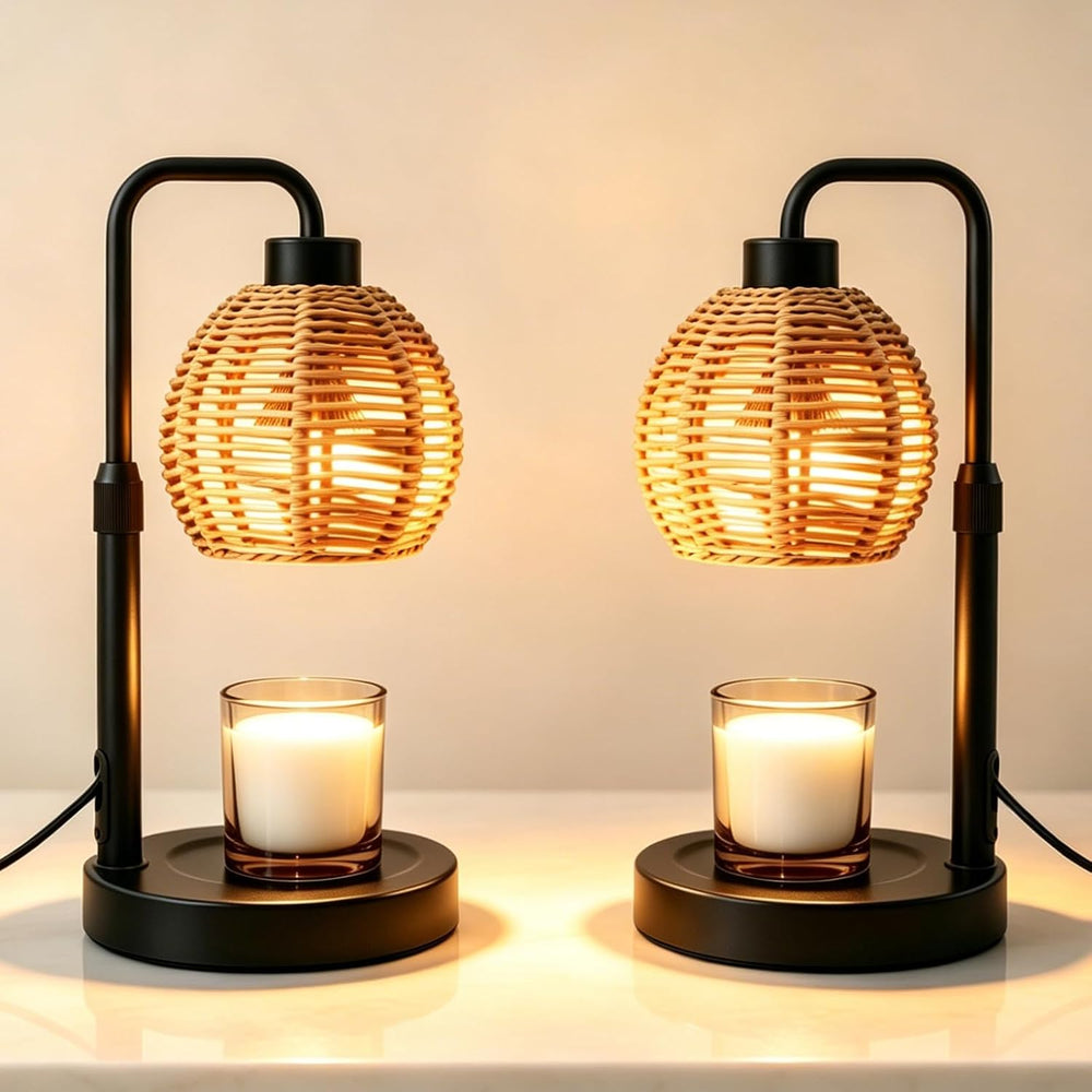 Candle Warmer Lamp with Timer,Dimmable Adjustable Height