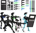 5PC 3D Printed Dummy 13 Police Shield Action Figure Set Poseable T13 Titans 13 3D Printer Movable Robot Action Figures that Fight T13 with Guns Assembly Complete Building Kit Collectible Model Set