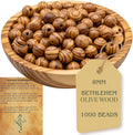Holy Land Market Olive Wood Beads 8mm 1000 Count Rosary Making Beads