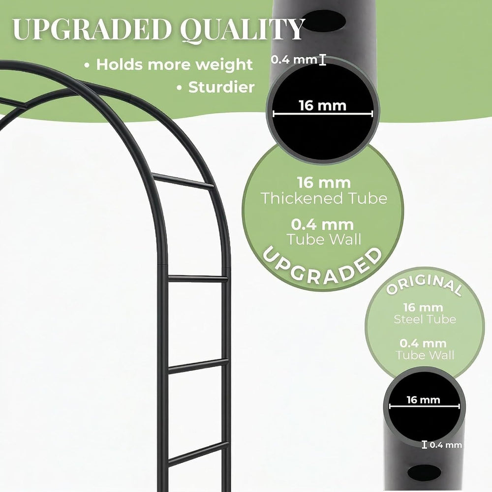 Elegant Metal Garden Pergola Arbor 55" W x 94.5" H Trellis
