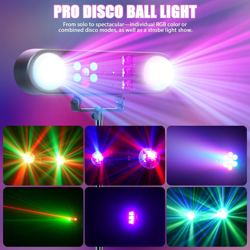 DJ Lights with Stand,5 in 1 Dj Lights for Parties Disco Ball Stage Party Ligh...