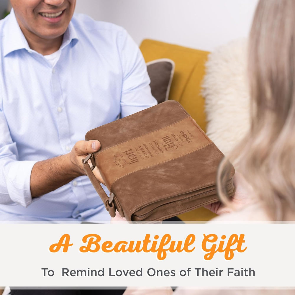 Christian Art Gifts Men's Faux Leather Bible Cover: Trust in the Lord