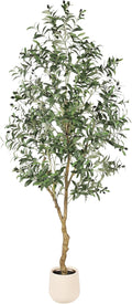 FEELEAD 7ft Olive Trees Artificial Indoor with Planter for Home Decor