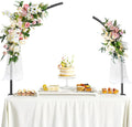 Metal Over The Table Rod Stand with Clamps, 5.3Ft & 4.7Ft Half Arch
