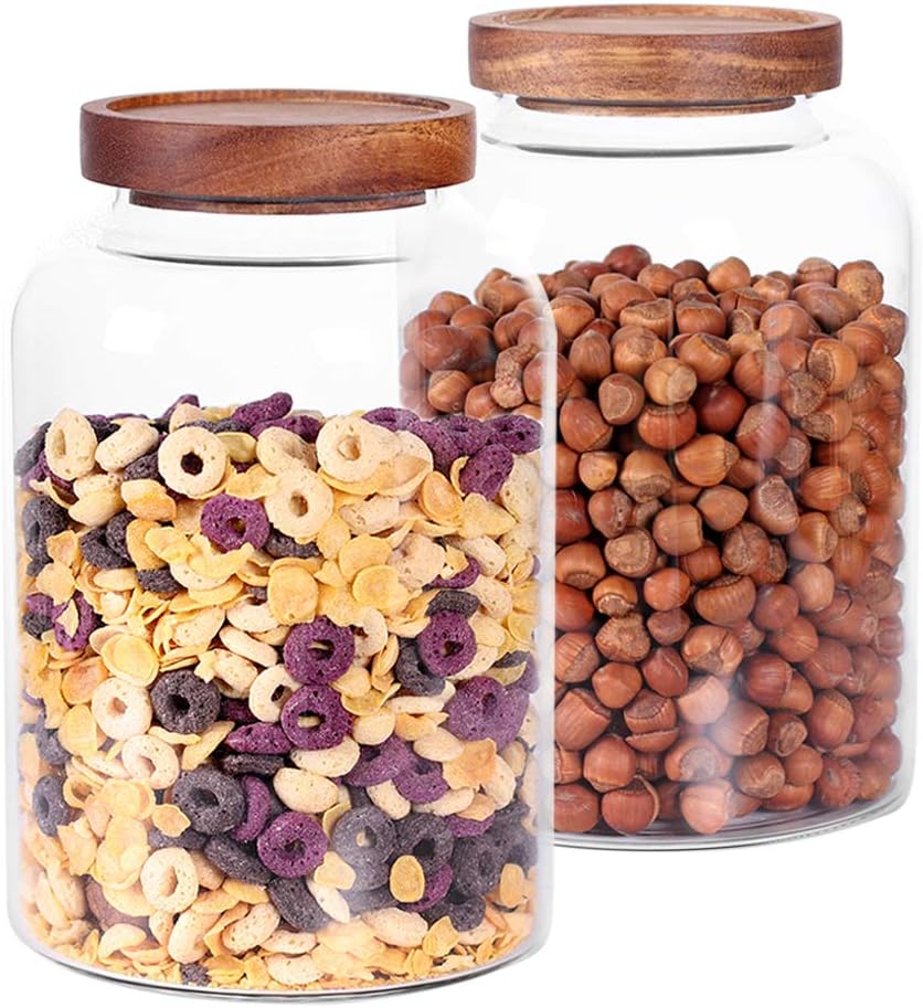 leaves and trees y thicken glass storage jar on a desk or shelf