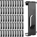 50 Pcs Gridwall Utility Notch Hook Gridwall Picture Hanger Commercial Black Grid Wall Panel Pegs for Panel Pegboard Grid Shelf Hanging Display