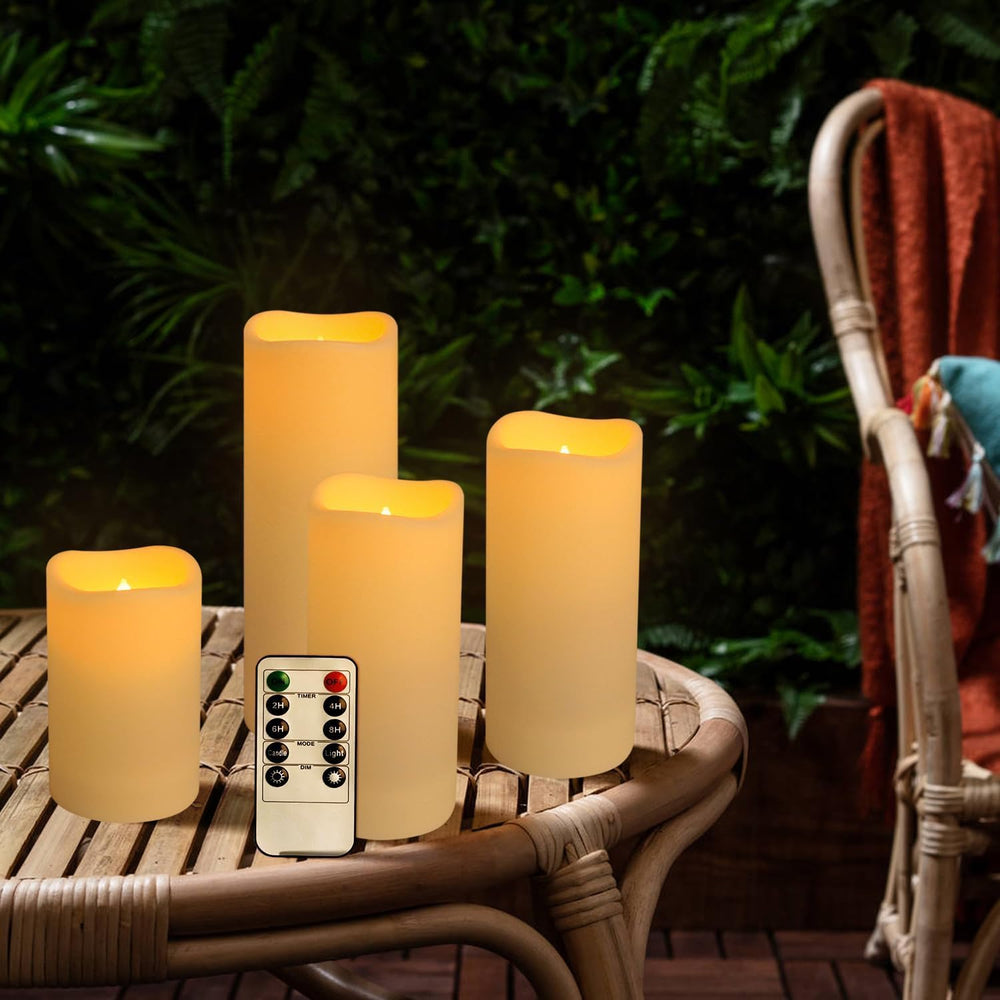 YOROXRG Set of 96 Waterproof Outdoor Flameless Candles, LED Candles with 4 Re...