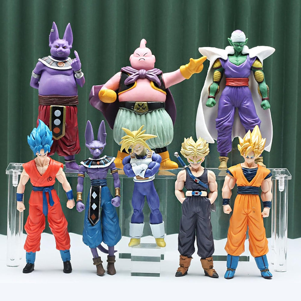 Anime Super Hero Action Figures Set, Collectible Warrior Figurines, 7.8Inch E...