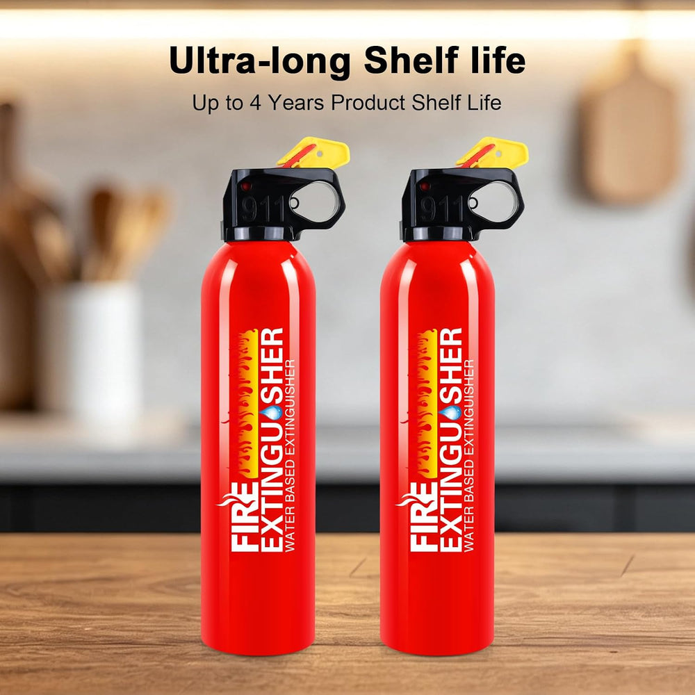 6 Pack Water-Based Fire Extinguishers Class A B C K With Wall Mount