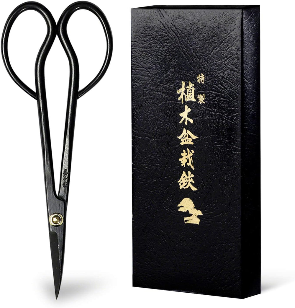 Wazakura Satsuki Bonsai Scissors 7in, Japanese Carbon Steel Pruning Shears