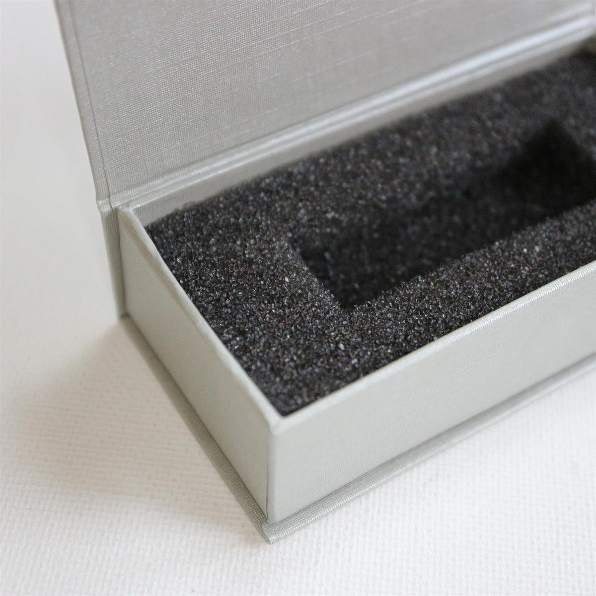4x Silver Grey Magnetic USB Presentation Gift Boxes, Flash Drives, Wedding