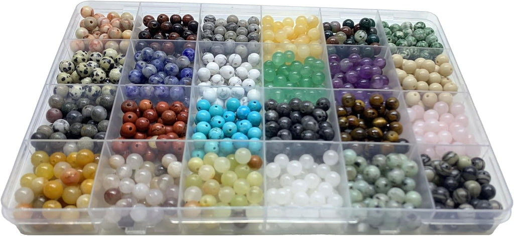 natural stone beads 960pcs 6mm 1mm hole adult showing dimensions