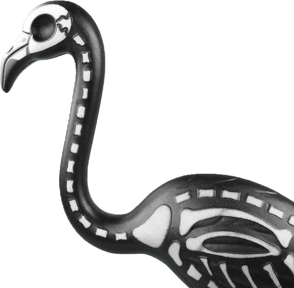 Zombie Skeleton Flamingo Yard Ornaments - Lawn Decor With Stakes 2 Pk